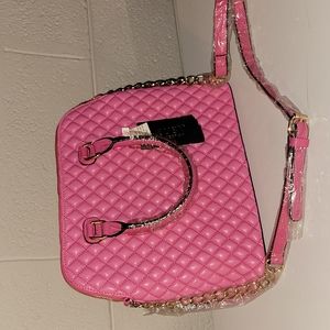 Brand New Pink Plush Bag with Strap